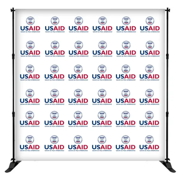 USAID Cebuano 8 ft. Slider Banner Stand - 8'h Fabric Graphic Package
