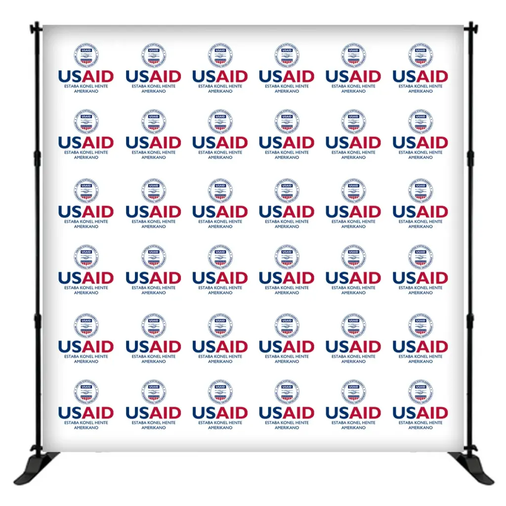 USAID Chavacano 8 ft. Slider Banner Stand - 8'h Fabric Graphic Package