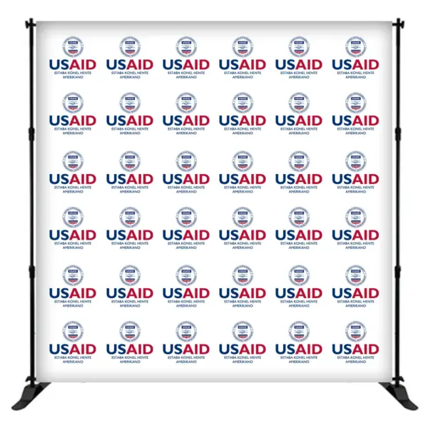 USAID Chavacano 8 ft. Slider Banner Stand - 8'h Fabric Graphic Package