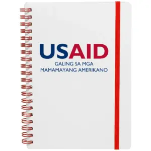 USAID Filipino - White Spiral Notebook w/ Colored Accents