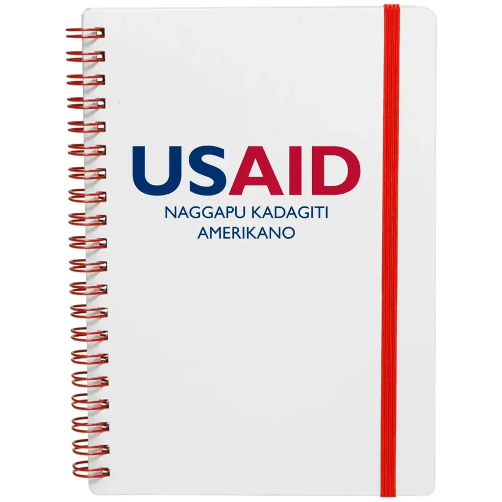USAID Ilocano - White Spiral Notebook w/ Colored Accents