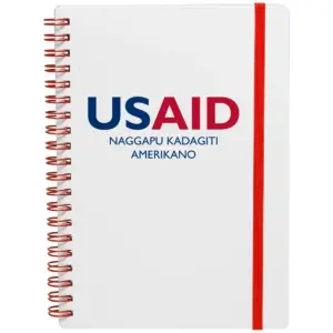 USAID Ilocano - White Spiral Notebook w/ Colored Accents
