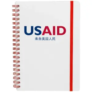 USAID Mandarin - White Spiral Notebook w/ Colored Accents