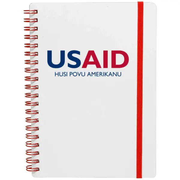 USAID Tetum - White Spiral Notebook w/ Colored Accents