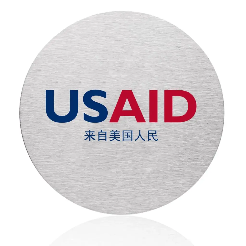 USAID Mandarin - Osaka Stainless Steel Round Coasters