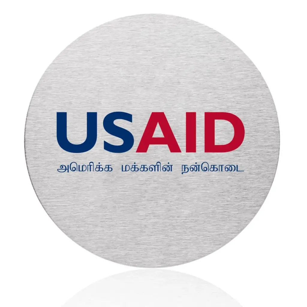 USAID Tamil - Osaka Stainless Steel Round Coasters