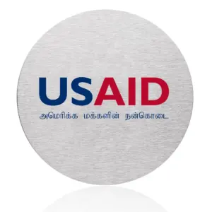 USAID Tamil - Osaka Stainless Steel Round Coasters