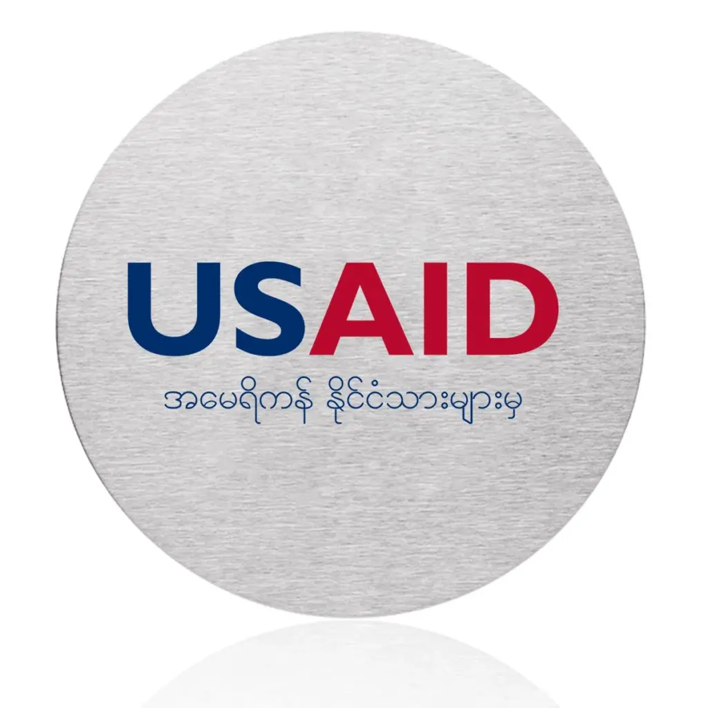 USAID Burmese - Osaka Stainless Steel Round Coasters