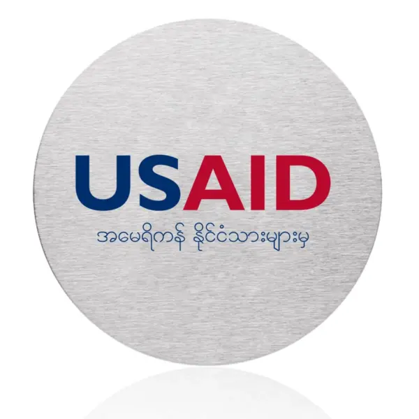 USAID Burmese - Osaka Stainless Steel Round Coasters