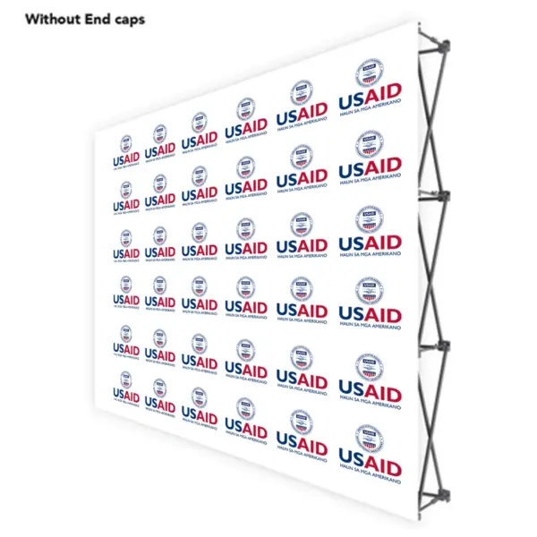 USAID Hiligaynon ONE CHOICE 8 Ft. Fabric Pop Up Display - 89"H Straight Graphic Package
