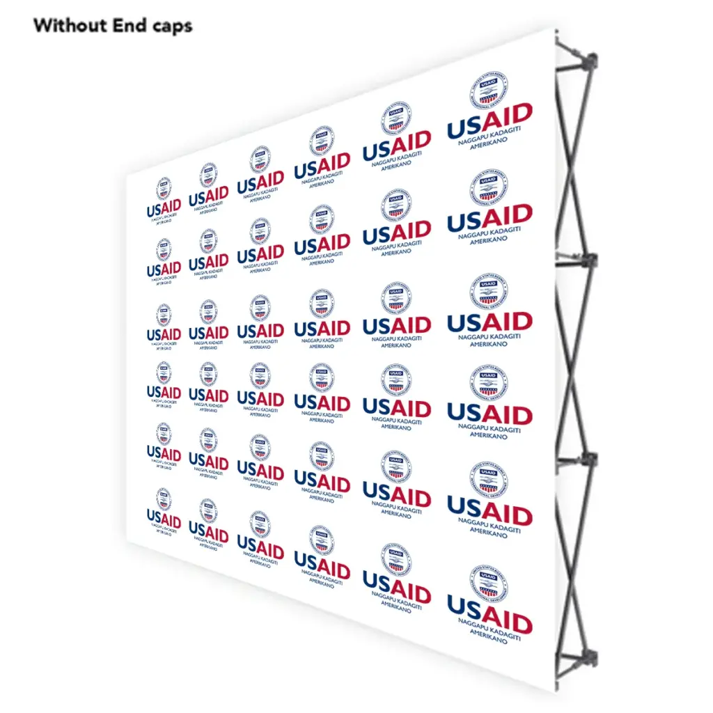 USAID Ilocano ONE CHOICE 8 Ft. Fabric Pop Up Display - 89"H Straight Graphic Package