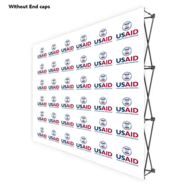 USAID Kapampangan ONE CHOICE 8 Ft. Fabric Pop Up Display - 89"H Straight Graphic Package