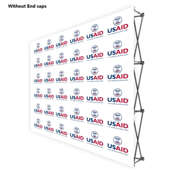 USAID Lao ONE CHOICE 8 Ft. Fabric Pop Up Display - 89"H Straight Graphic Package