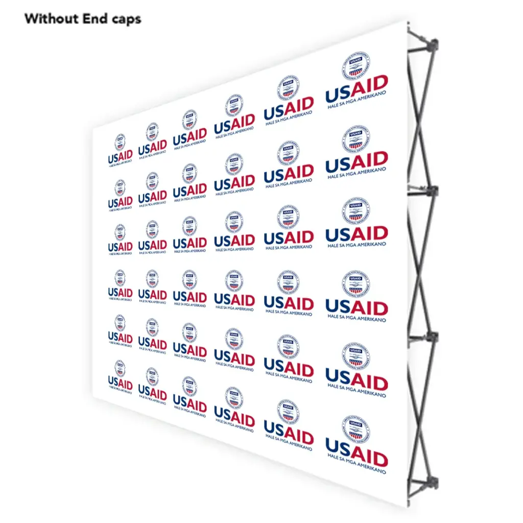 USAID Bicolano ONE CHOICE 8 Ft. Fabric Pop Up Display - 89"H Straight Graphic Package