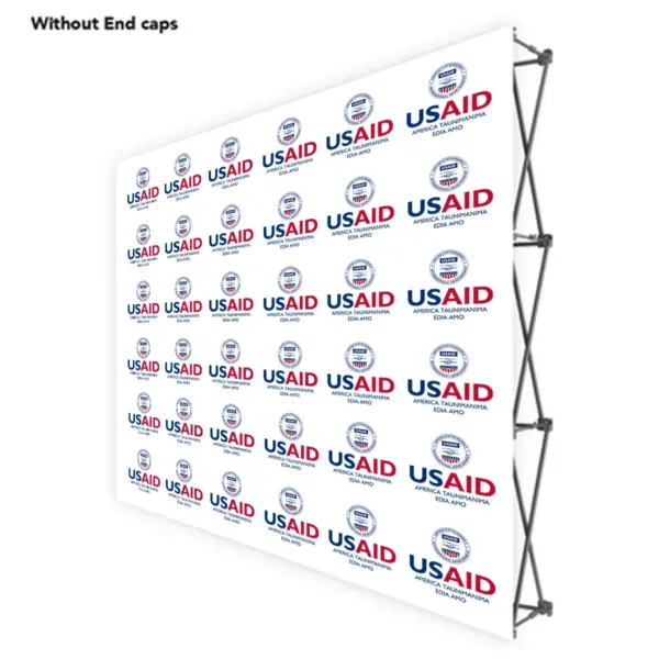 USAID Motu ONE CHOICE 8 Ft. Fabric Pop Up Display - 89"H Straight Graphic Package