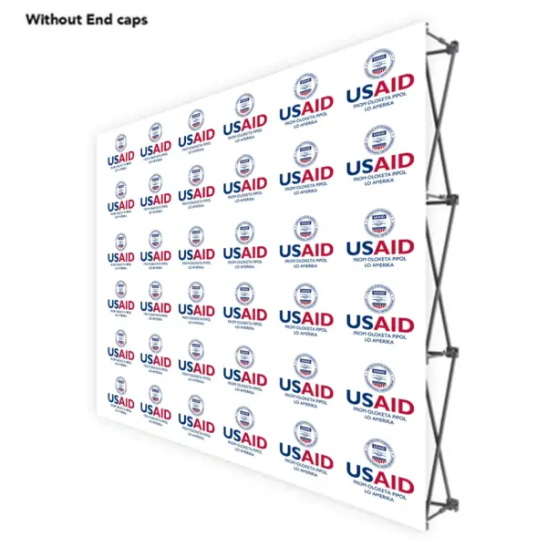 USAID Pijin ONE CHOICE 8 Ft. Fabric Pop Up Display - 89"H Straight Graphic Package