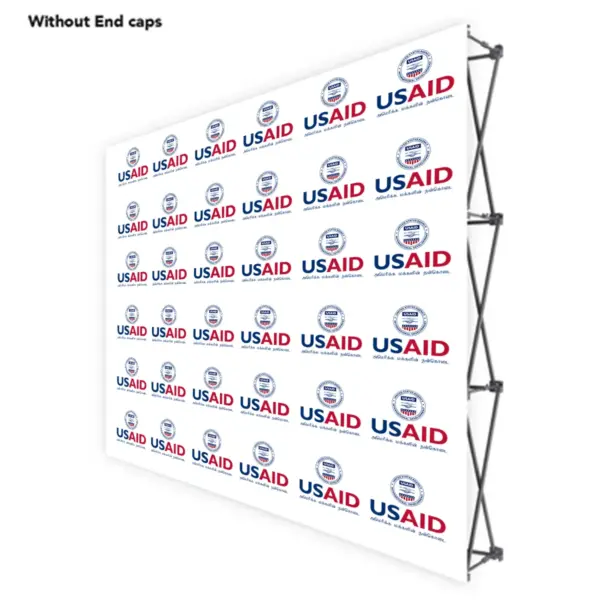 USAID Tamil ONE CHOICE 8 Ft. Fabric Pop Up Display - 89"H Straight Graphic Package