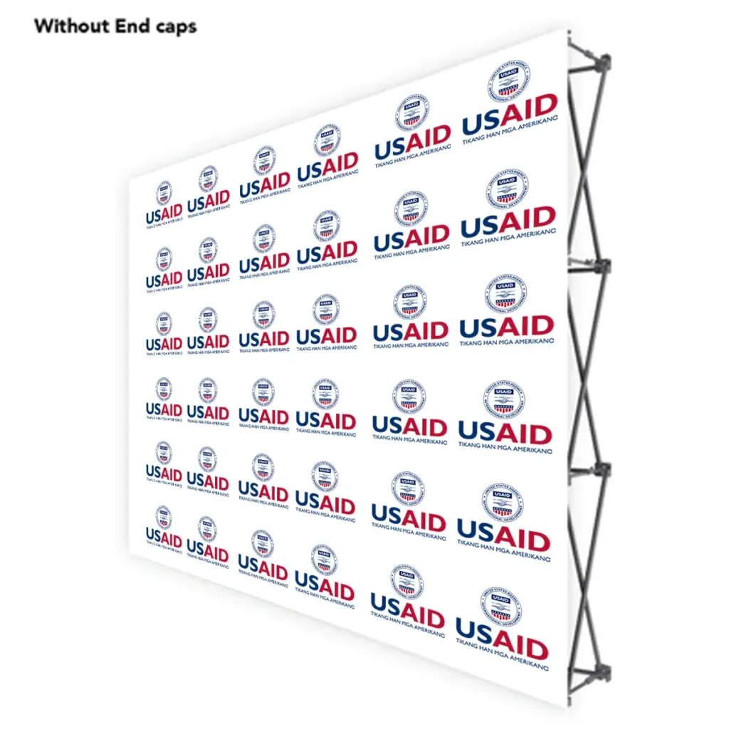 USAID Waray-Waray ONE CHOICE 8 Ft. Fabric Pop Up Display - 89"H Straight Graphic Package