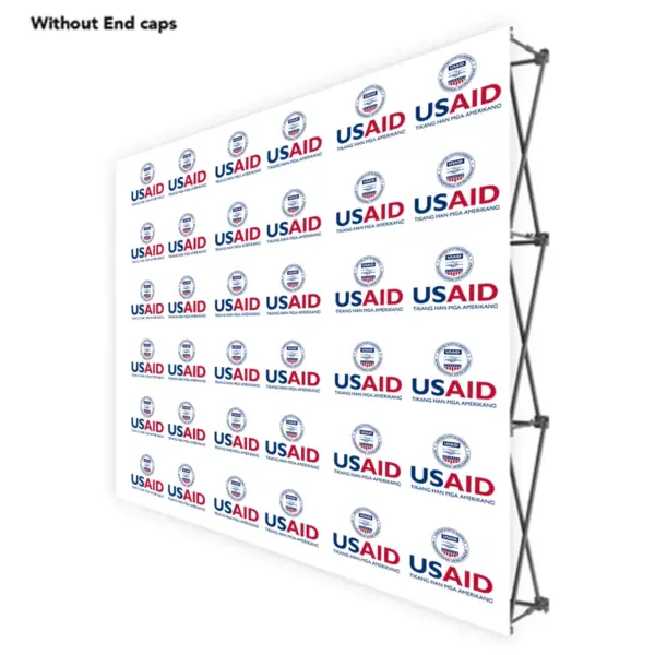USAID Waray-Waray ONE CHOICE 8 Ft. Fabric Pop Up Display - 89"H Straight Graphic Package