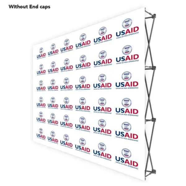 USAID Cebuano ONE CHOICE 8 Ft. Fabric Pop Up Display - 89"H Straight Graphic Package
