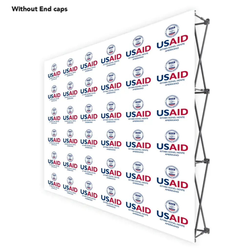 USAID Chavacano ONE CHOICE 8 Ft. Fabric Pop Up Display - 89"H Straight Graphic Package