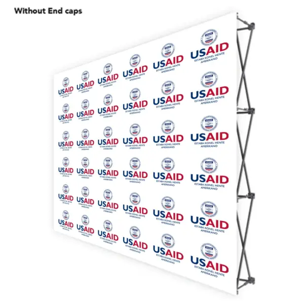USAID Chavacano ONE CHOICE 8 Ft. Fabric Pop Up Display - 89"H Straight Graphic Package