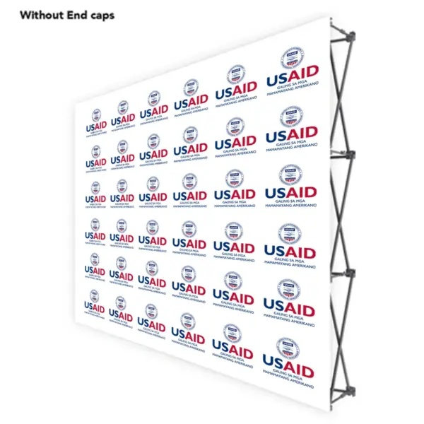 USAID Filipino ONE CHOICE 8 Ft. Fabric Pop Up Display - 89"H Straight Graphic Package