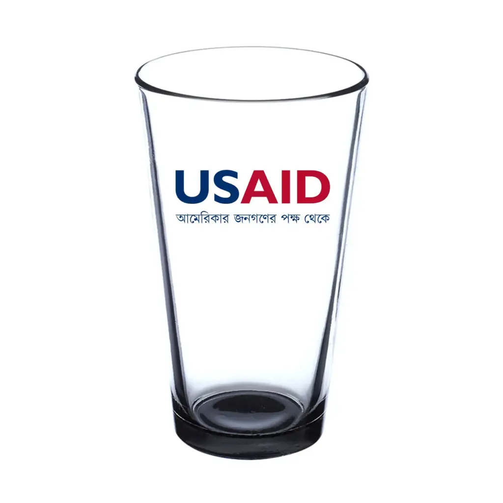 USAID Bangla - 16 oz. Imported Pint Glasses
