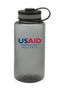 USAID Dari Pashto - 38 Oz. Wide Mouth Water Bottles