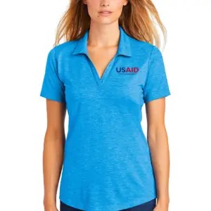 USAID Tetum Sport-Tek Ladies PosiCharge Tri-Blend Wicking Polo