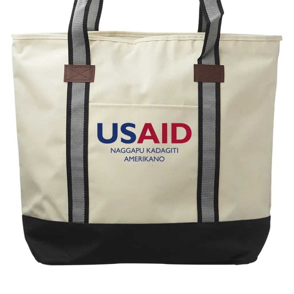 USAID Ilocano - Large Sea Coast Polyester Tote Bags