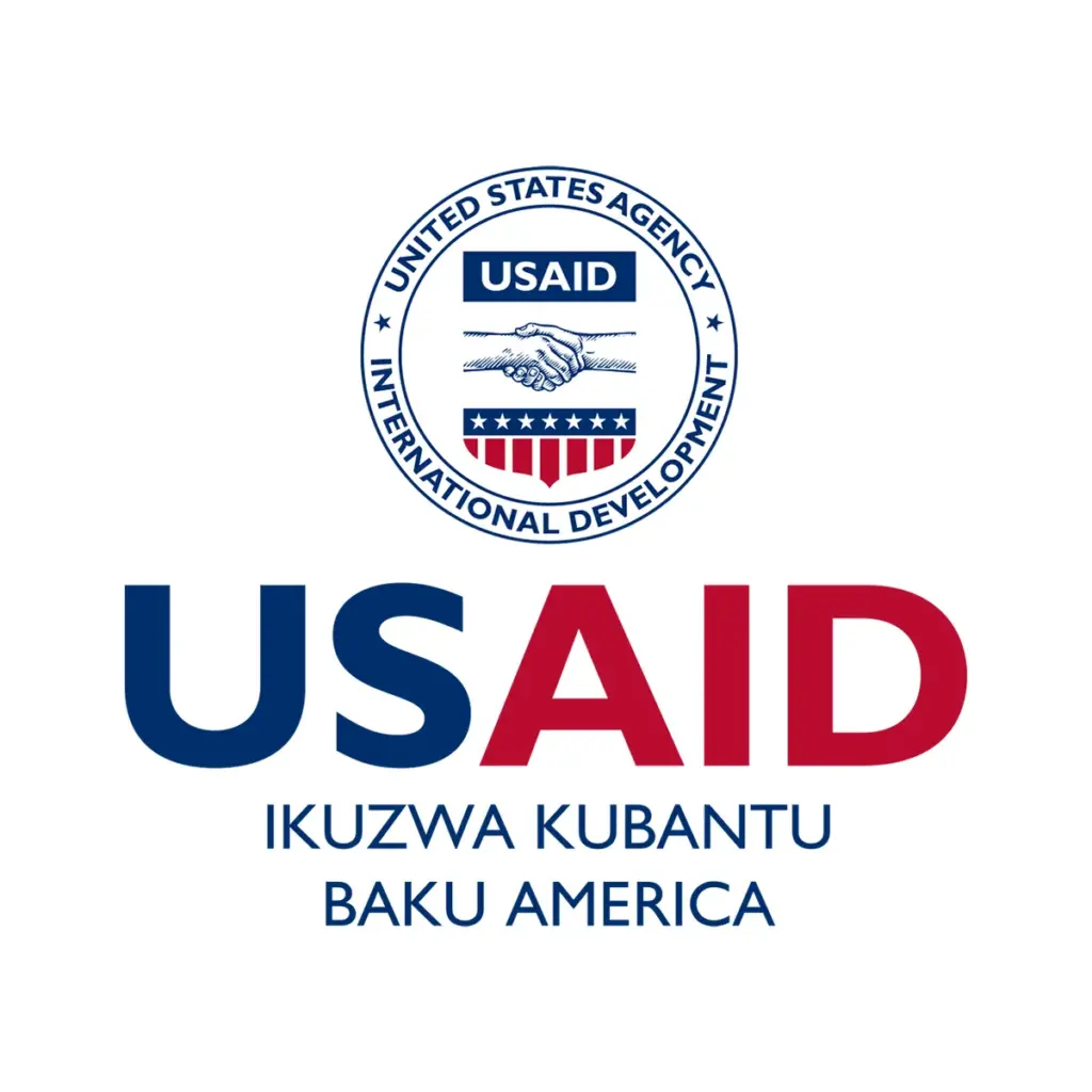 USAID Tonga Decal on White Vinyl Material - (3"x3"). Full color.