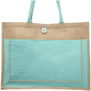 USAID Bahasa Indonesia - Cotton Pocket Jute Tote Bags (17.75"x13.75")