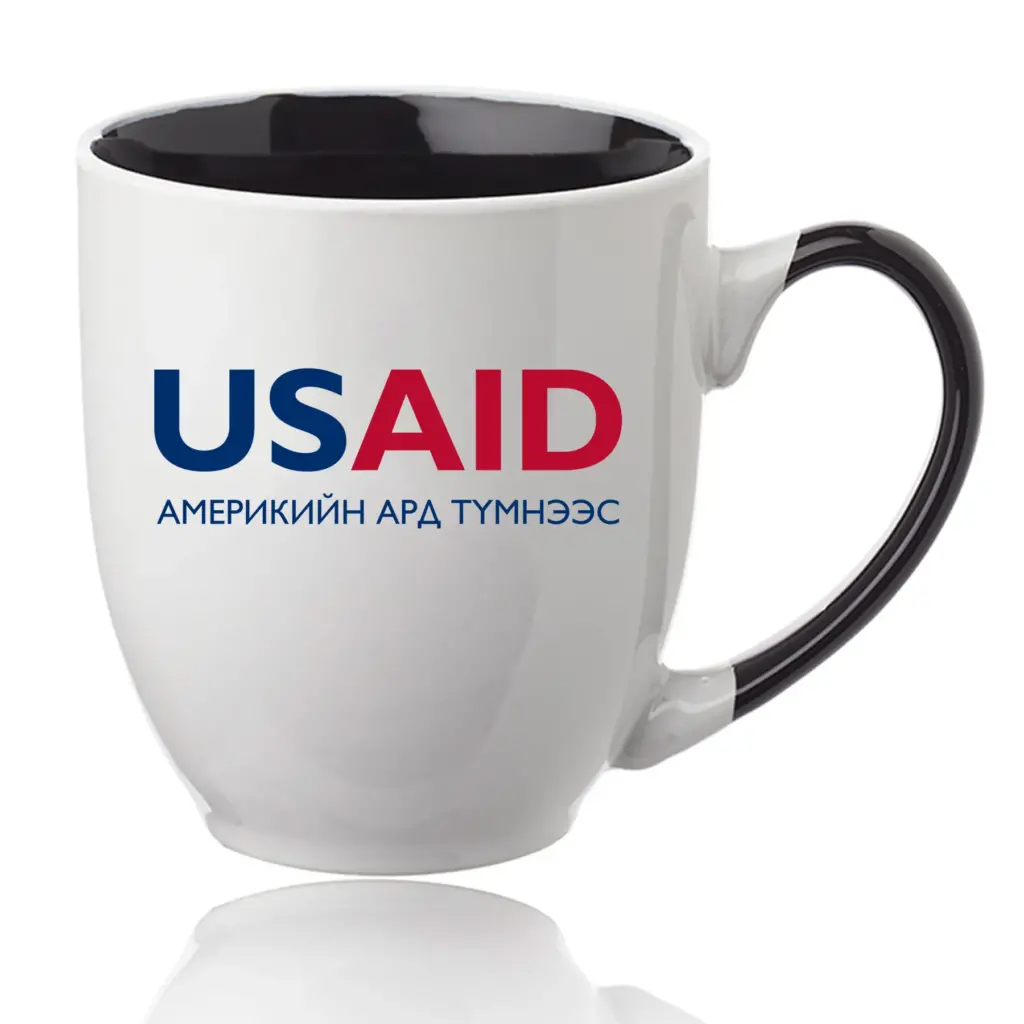 USAID Mongolian - 16 Oz. Miami Two-Tone Bistro Mugs