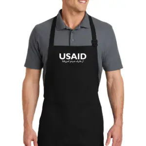 USAID Dari - Embroidered Port Authority Full Length Apron w/Pouch Pocket