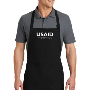 USAID Burmese - Embroidered Port Authority Full Length Apron w/Pouch Pocket
