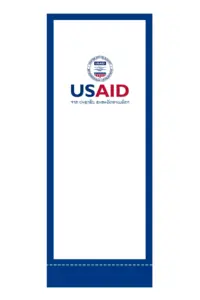 USAID Lao Superior Table Top Retractable Banner - 15" Full Color