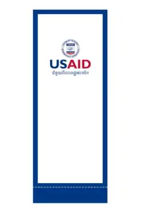 USAID Khmer Econo Table Top Retractable Banner - 15" Full Color