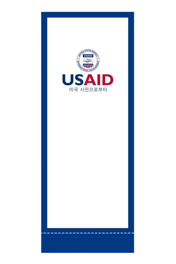 USAID Korean Econo Table Top Retractable Banner - 15" Full Color