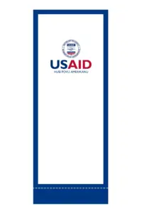 USAID Tetum Econo Table Top Retractable Banner - 15" Full Color