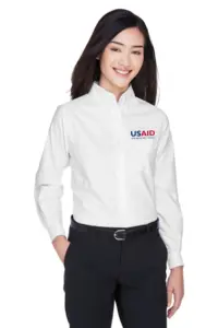 USAID Mongolian ULTRACLUB Ladies Classic Wrinkle-Resistant Long-Sleeve Oxford