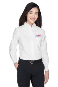 USAID Tetum ULTRACLUB Ladies Classic Wrinkle-Resistant Long-Sleeve Oxford