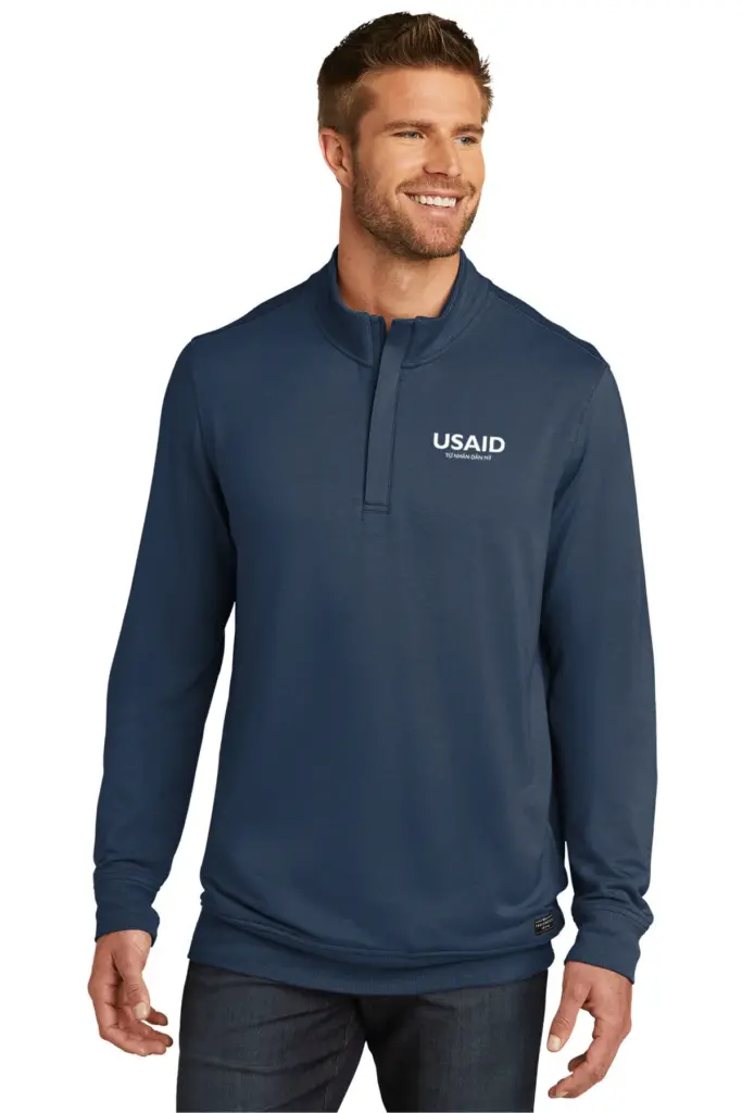 USAID Vietnamese - New TravisMathew Newport 1/4 Zip Fleece Pullover