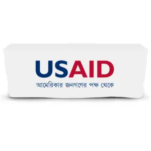 USAID Bangla - 6' Fitted Dye Sub Tablecloth  White