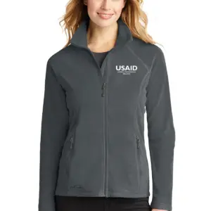 USAID Motu Eddie Bauer Ladies Full-Zip Microfleece Jacket