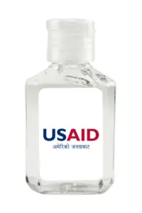USAID Nepali - Antibacterial Hand Sanitizer Gel on White Label