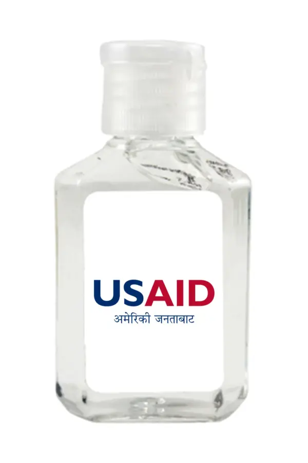 USAID Nepali - Antibacterial Hand Sanitizer Gel on White Label