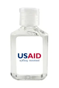 USAID Sinhala - Antibacterial Hand Sanitizer Gel on White Label