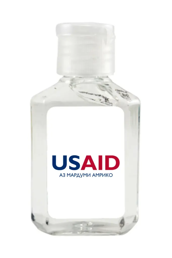 USAID Tajik - Antibacterial Hand Sanitizer Gel on White Label