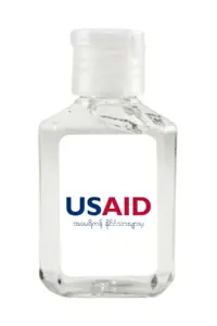 USAID Burmese - Antibacterial Hand Sanitizer Gel on White Label